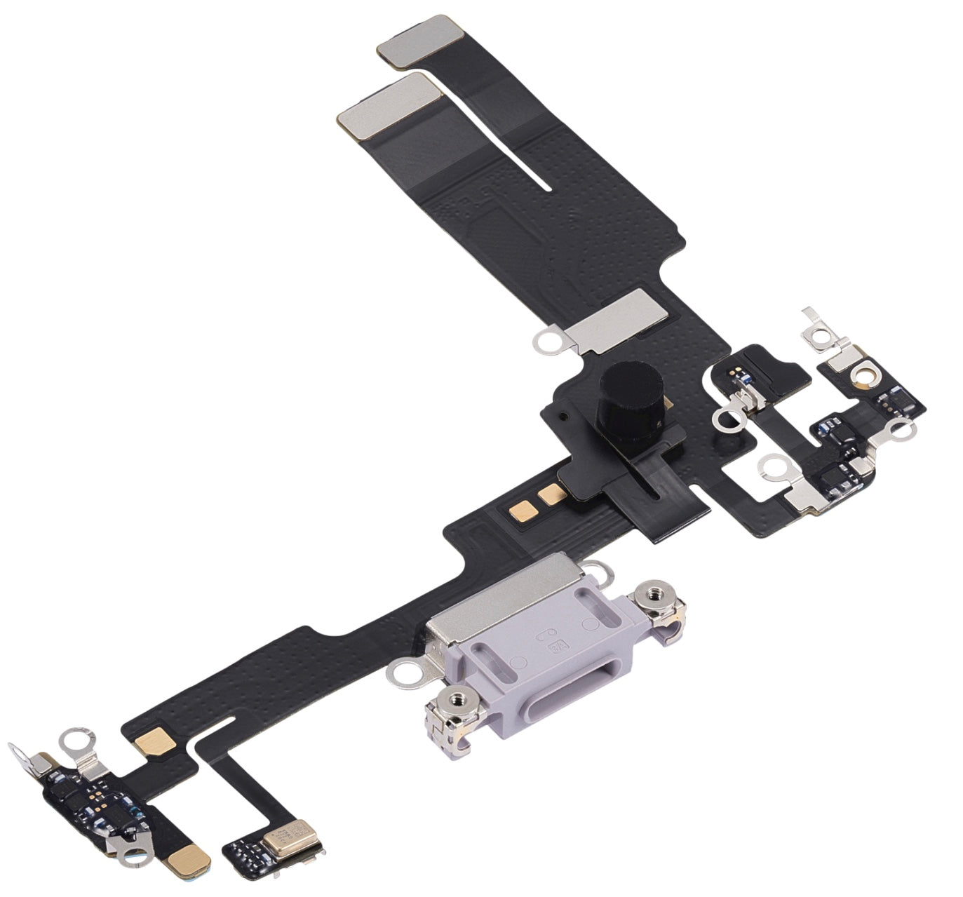 Purple Charging Port Flex Cable Compatible with iPhone 14 – 8-Pin Type Charging Connector & Microphone Assembly | A2881 A2631