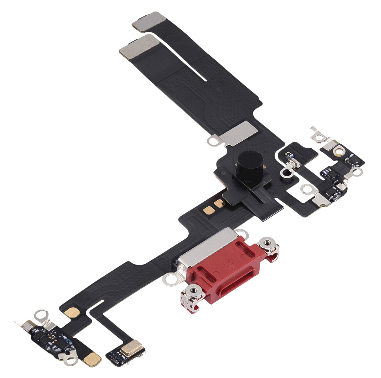 Red Charging Port Flex Cable Compatible with iPhone 14 – 8-Pin Type Charging Connector & Microphone Assembly | A2881 A2631