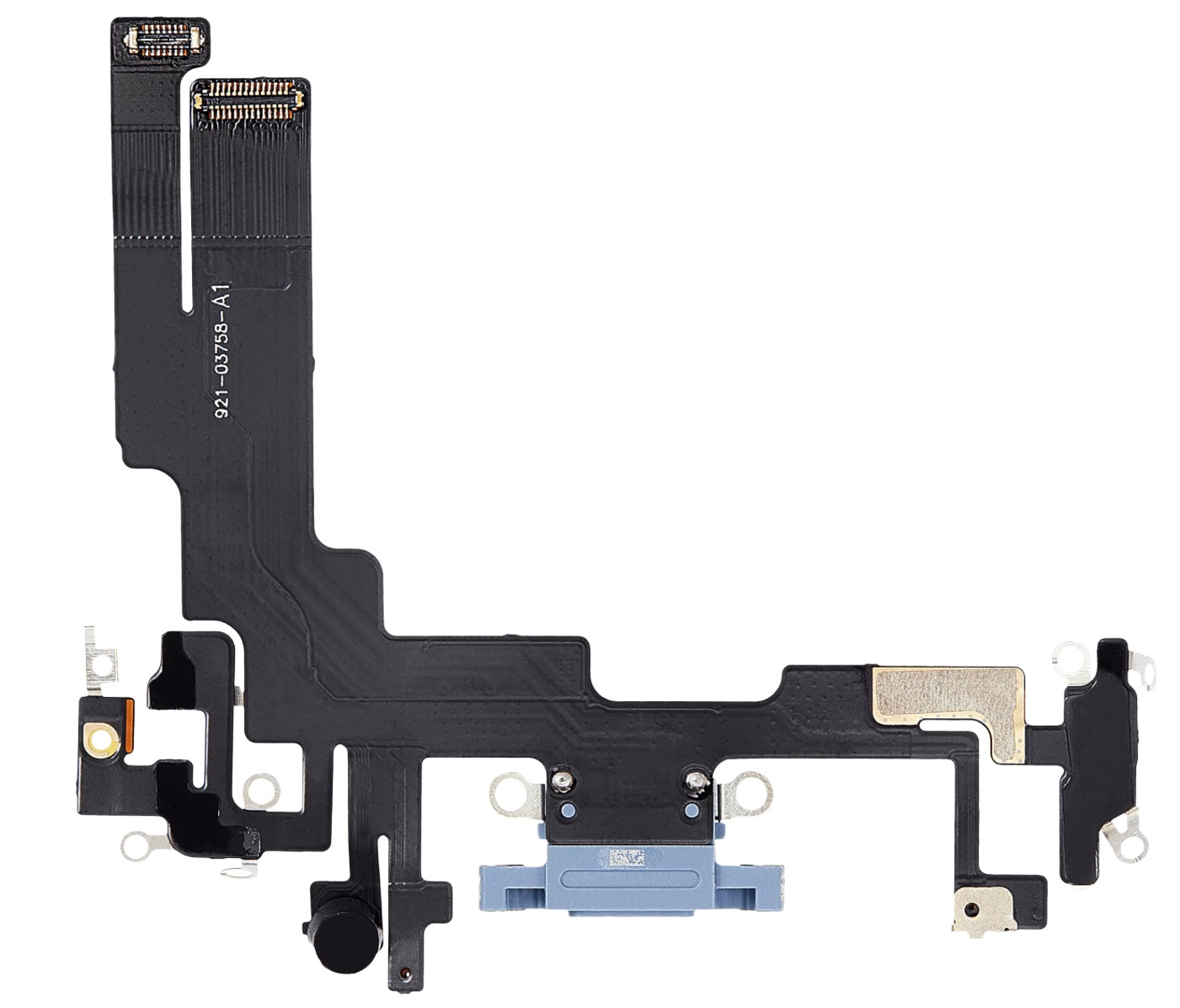Blue Charging Port Flex Cable Compatible with iPhone 14 – 8-Pin Type Charging Connector & Microphone Assembly | A2881 A2631