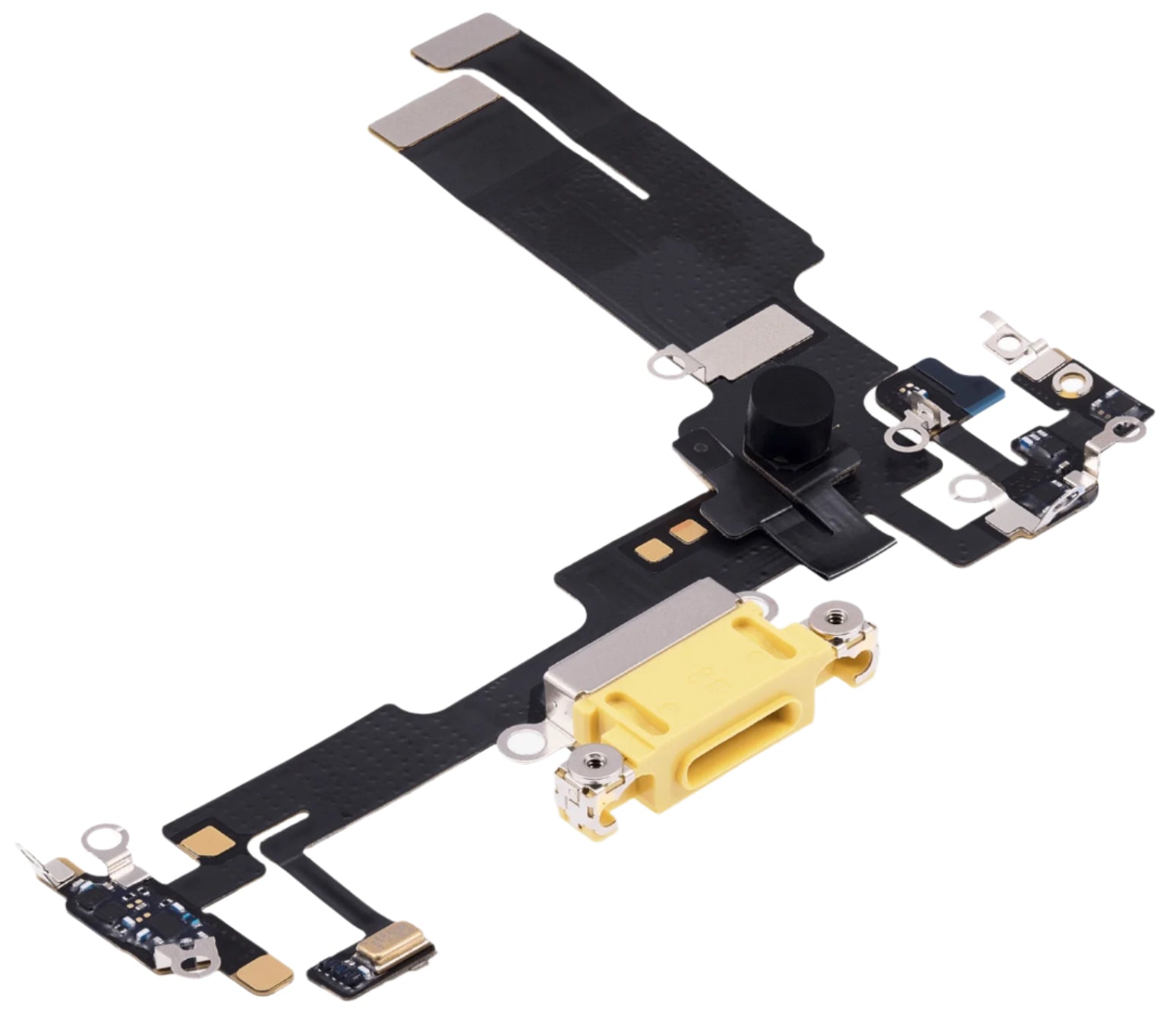 Yellow Charging Port Flex Cable Compatible with iPhone 14 – 8-Pin Type Charging Connector & Microphone Assembly | A2881 A2631