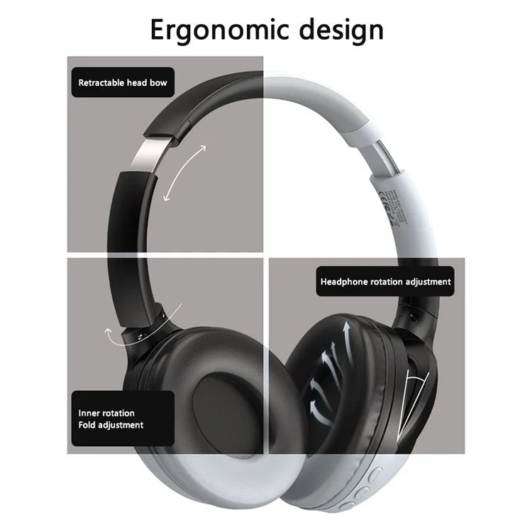 V5.2 Wireless Headphones – 40mm Drivers, 20H Playtime, Stereo Sound