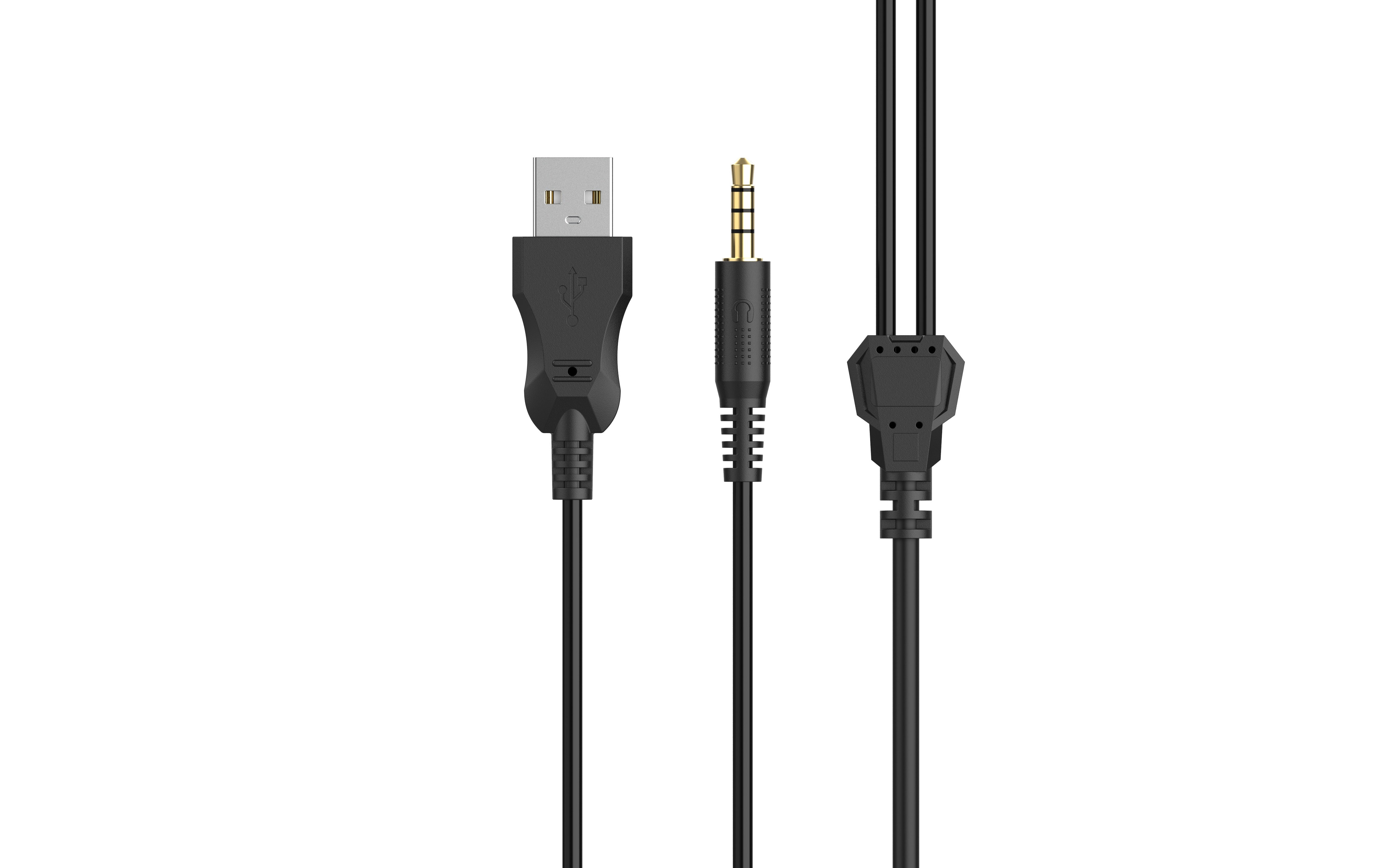 Gaming Headset with 50mm Drivers – 5.1 HD Surround, Noise Cancelling Mic, USB + 3.5mm