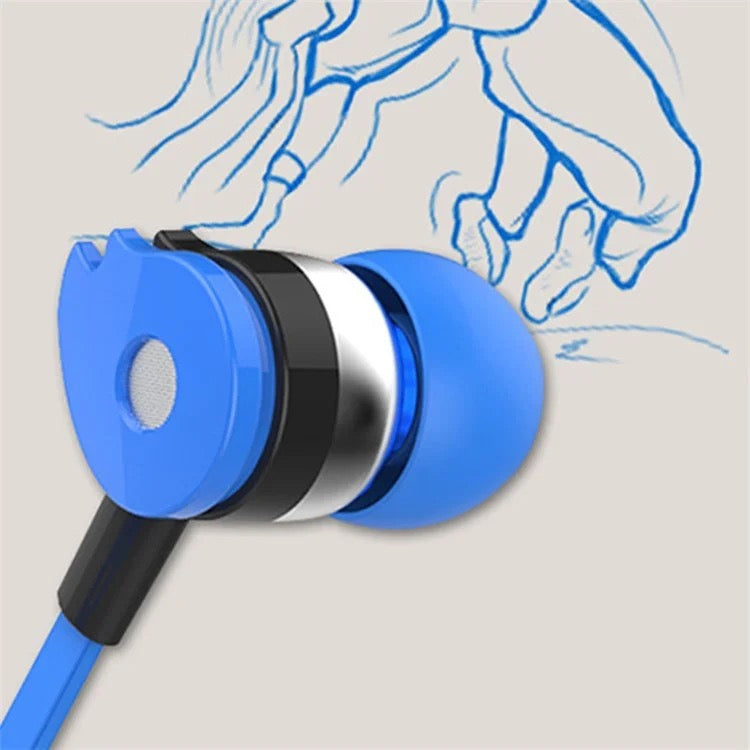 3.5mm Wired Earphones – 10mm Drivers, TPE Flat Cable, Inline Controls