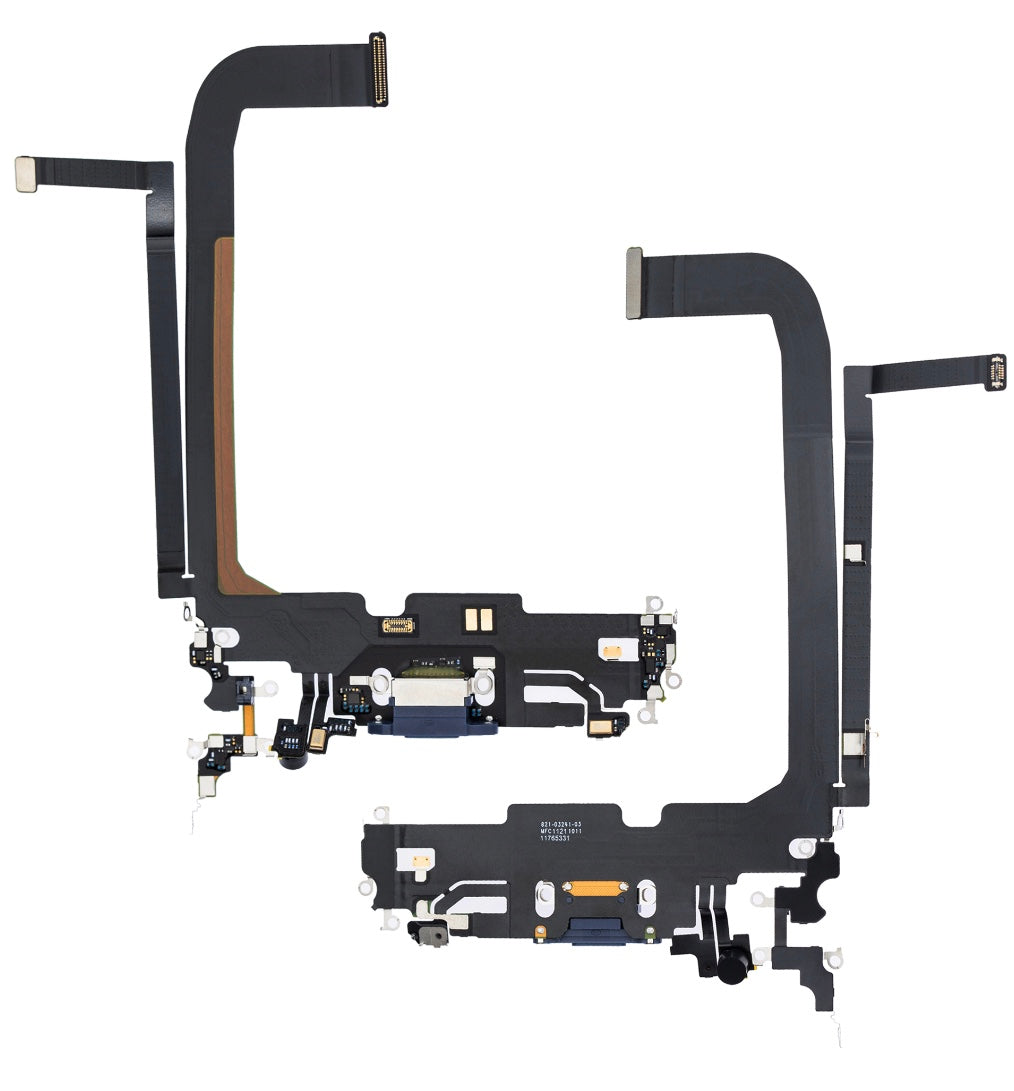 Charging Port Flex Cable Compatible with iPhone 13 Pro Max β Blue | Internal Charging Connector with Microphone | A2484 A2641 A2643 A2644 A2645 ππ±β¨