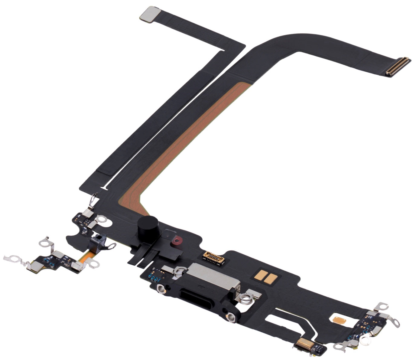 Charging Port Flex Cable Compatible with iPhone 13 Pro Max – Black | Internal Charging Connector with Microphone | A2484 A2641 A2643 A2644 A2645