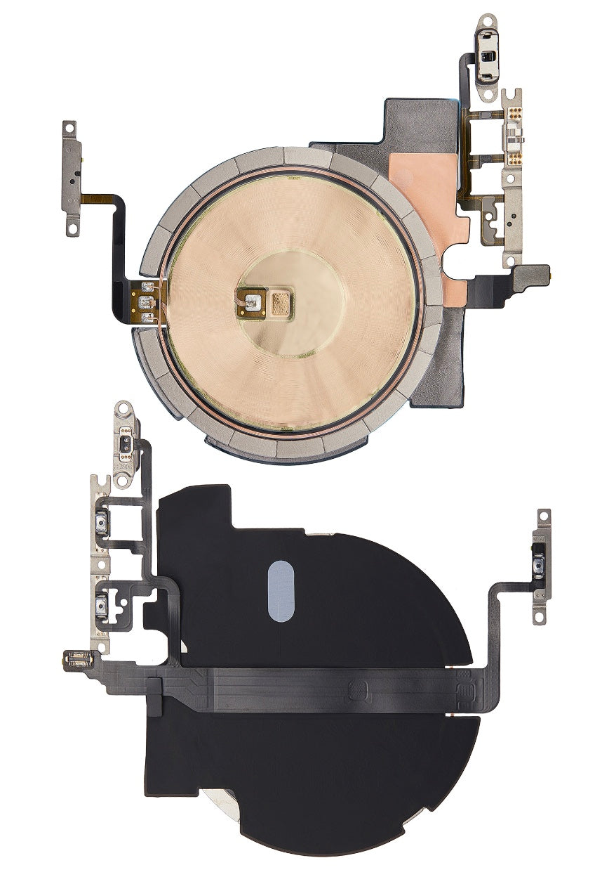 NFC Coil with Power & Volume Flex Cable Compatible with iPhone 13 Pro – Internal Wireless + Side Button Flex | A2483 A2636 A2638 A2639 A2640
