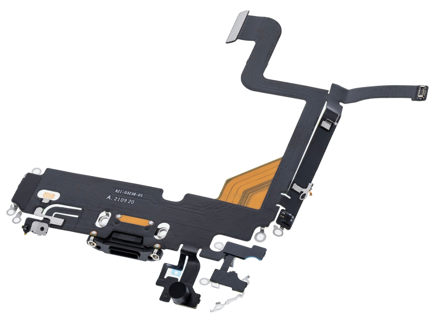 Charging Port Flex Cable Compatible with iPhone 13 Pro – Black | USB Connector + Microphone | A2483 A2636 A2638 A2639 A2640