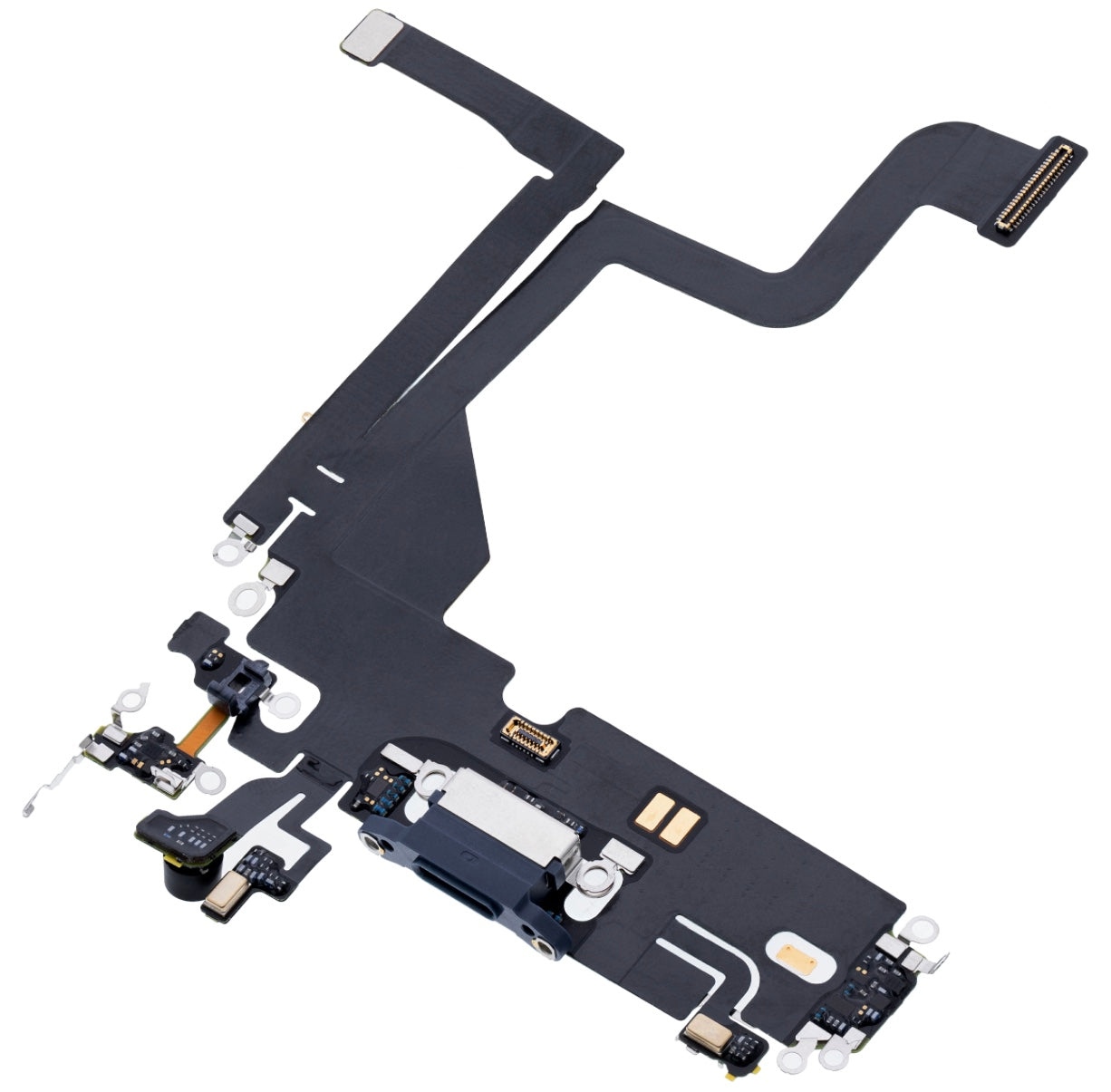 Charging Port Flex Cable Compatible with iPhone 13 Pro – Blue | USB Connector + Microphone | A2483 A2636 A2638 A2639 A2640