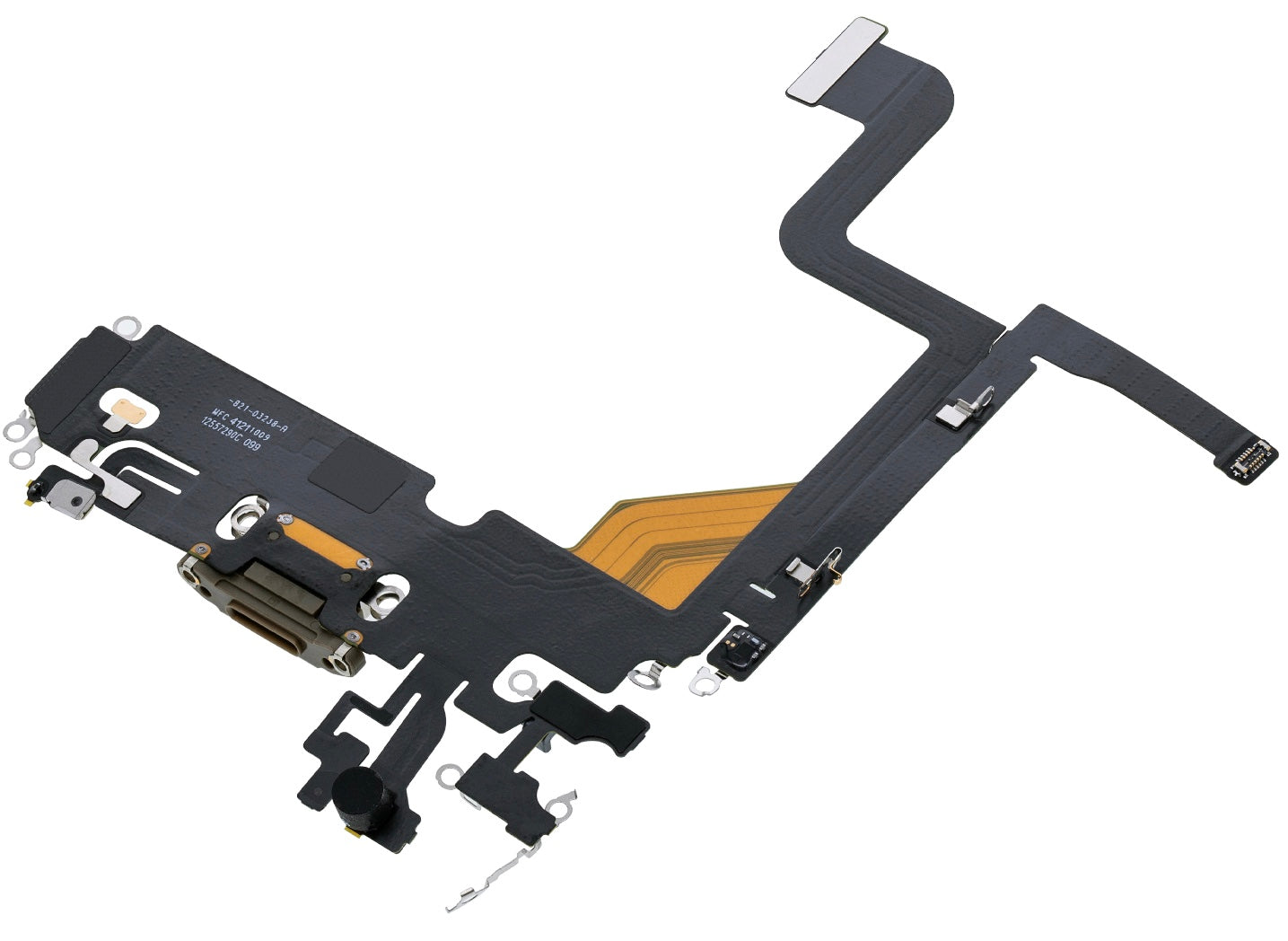Charging Port Flex Cable Compatible with iPhone 13 Pro – Gold | USB Connector + Microphone | A2483 A2636 A2638 A2639 A2640