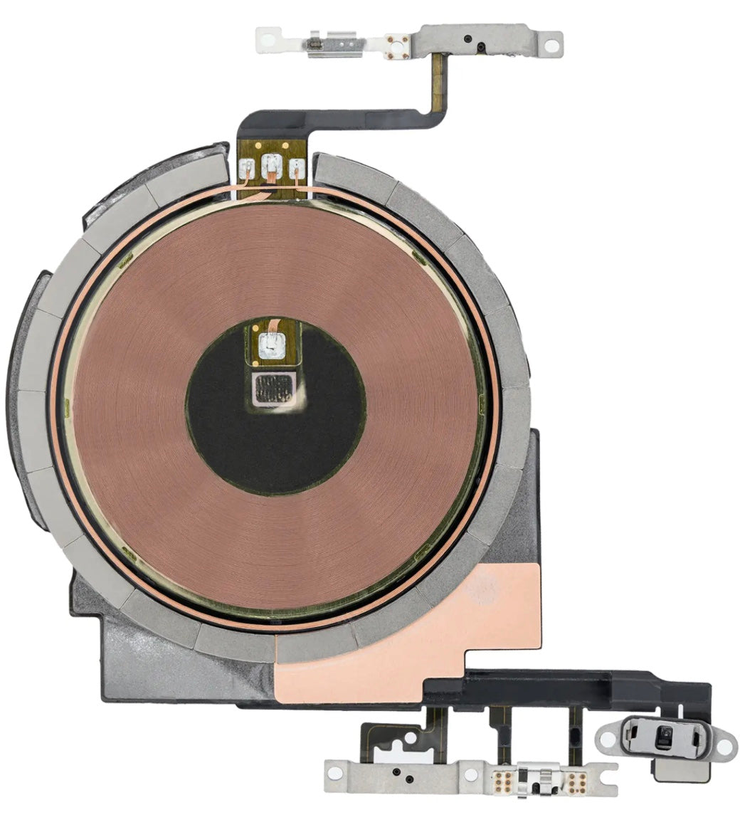 NFC Coil with Power & Volume Button Flex Cable Compatible with iPhone 13 – Internal Wireless & Side Key Module | A2482 A2631 A2633 A2634 A2635