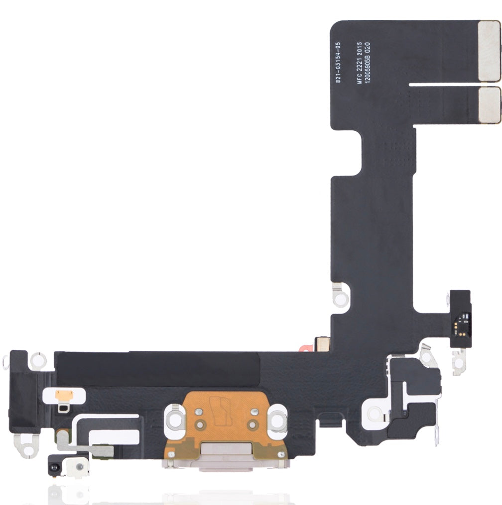 Charging Port Flex Cable Compatible with iPhone 13 – Pink USB + Microphone Flex | A2482 A2631 A2633 A2634 A2635
