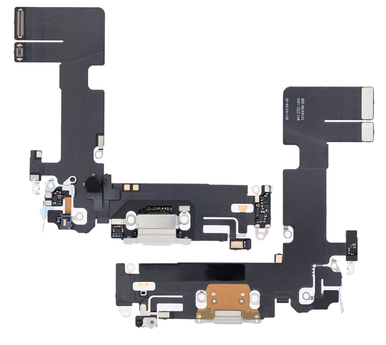 Charging Port Flex Cable Compatible with iPhone 13 – White USB + Microphone Flex | A2482 A2631 A2633 A2634 A2635