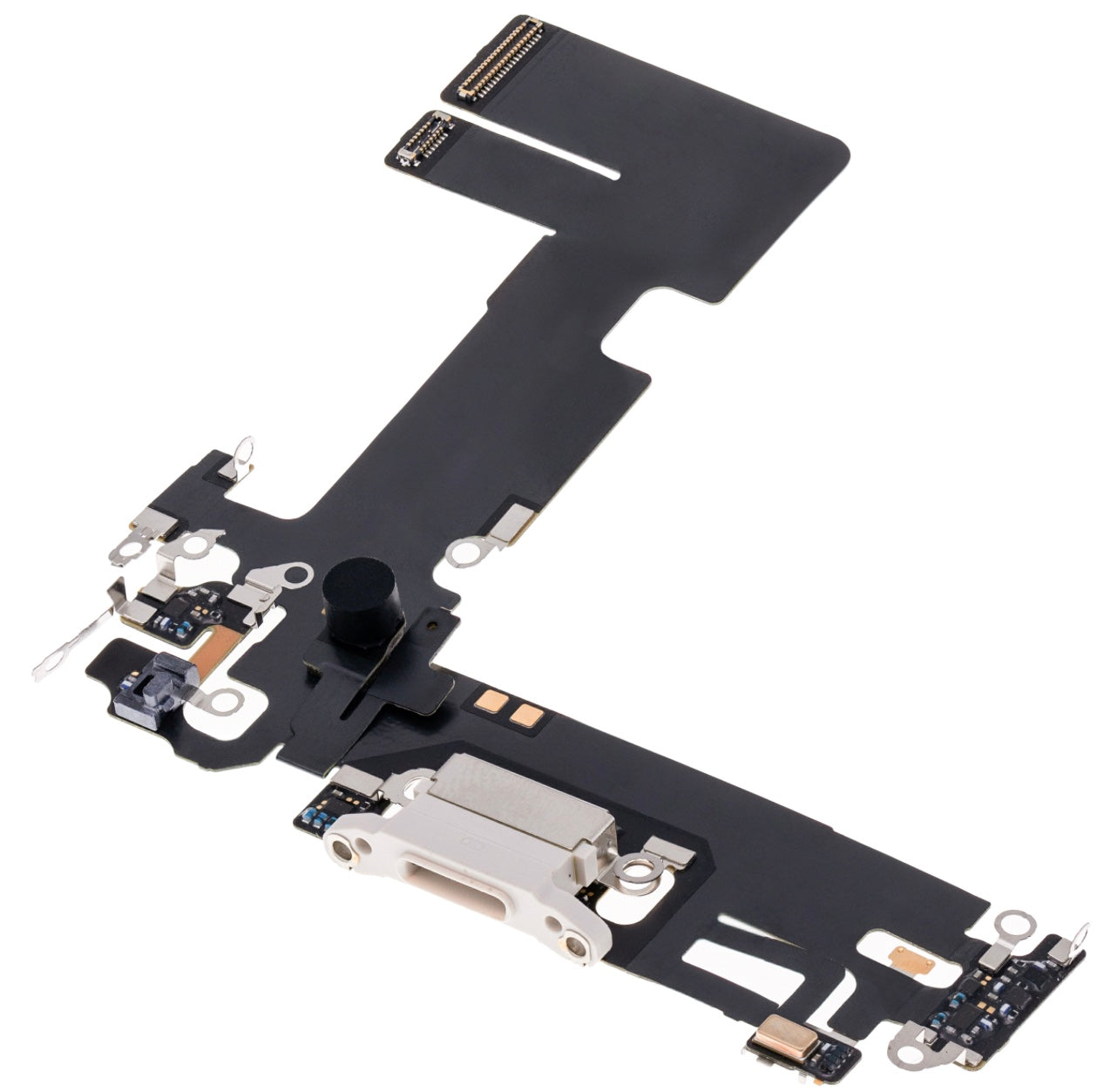 Charging Port Flex Cable Compatible with iPhone 13 – White USB + Microphone Flex | A2482 A2631 A2633 A2634 A2635