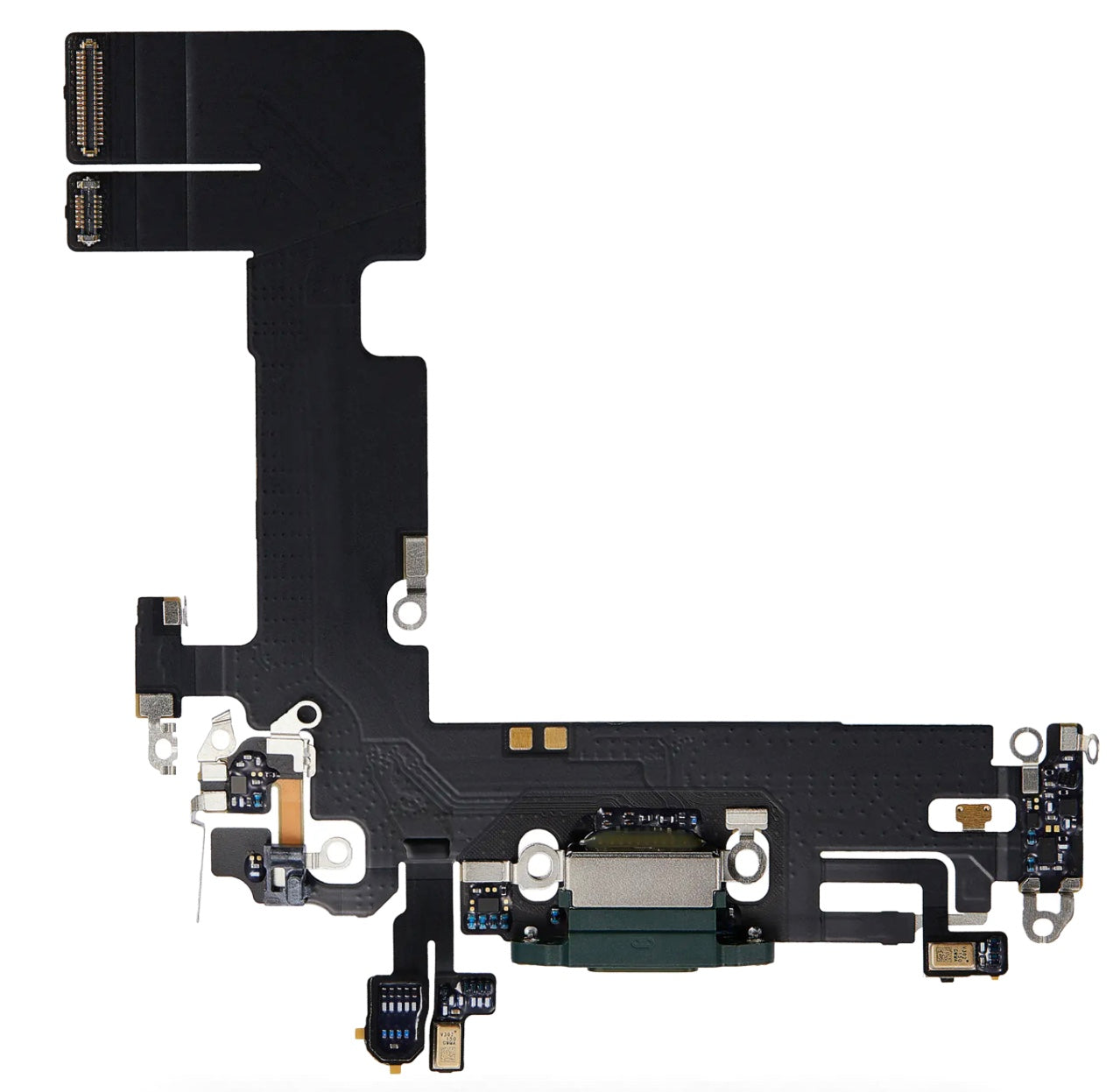 Charging Port Flex Cable Compatible with iPhone 13 – Green USB + Microphone Flex | A2482 A2631 A2633 A2634 A2635
