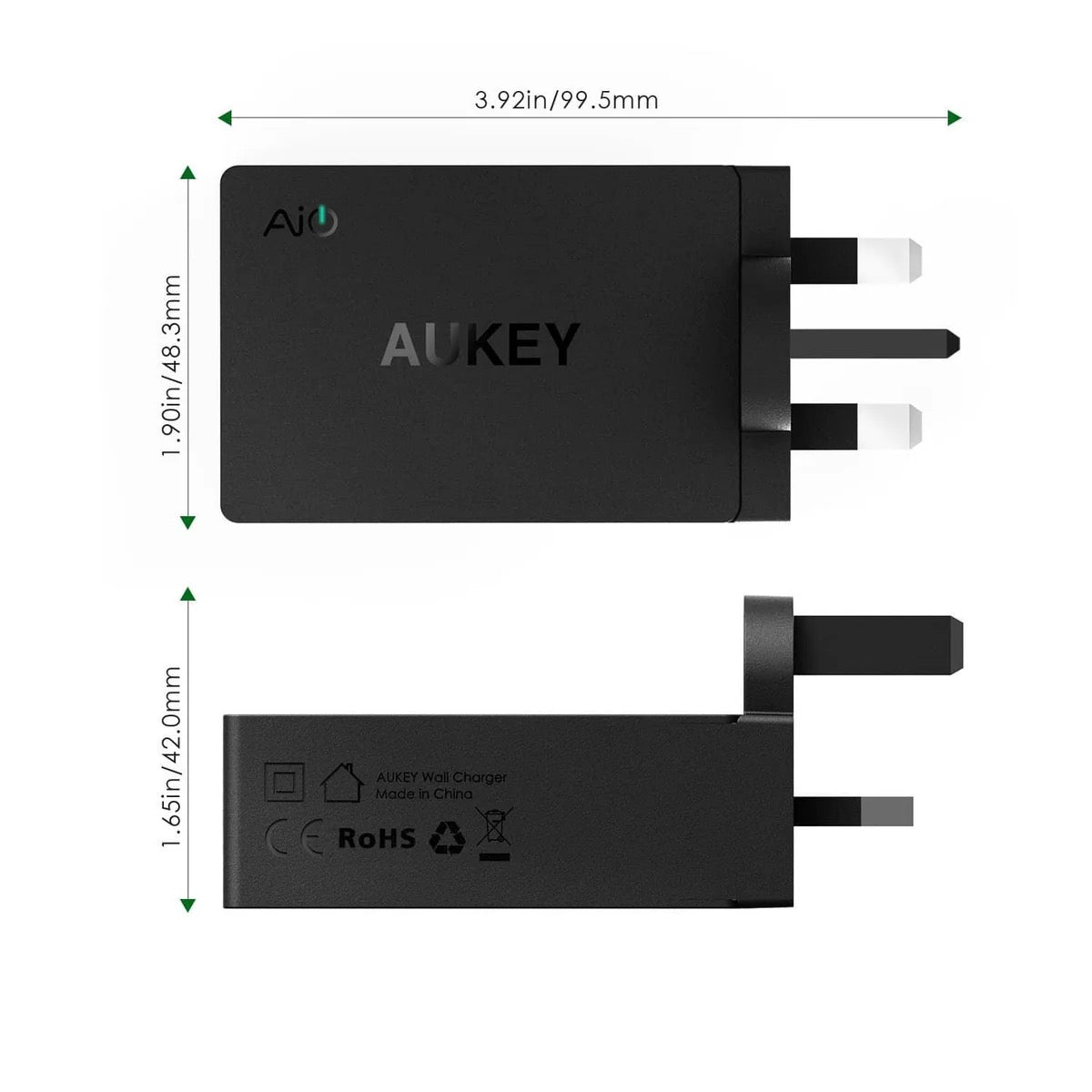AUKEY USB Turbo Charger – QuickCharge 2.0, Multi-Voltage Fast Charging
