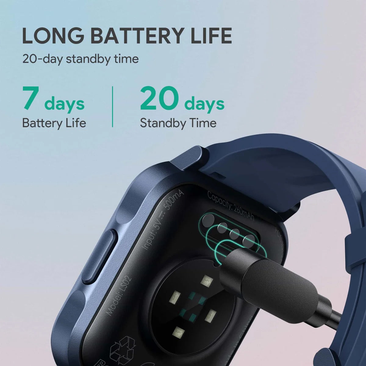 AUKEY Smartwatch – Fitness Tracker with Heart Rate, Sleep & Notifications