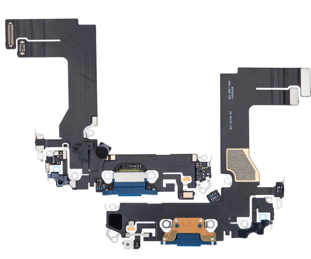 Charging Port Flex Cable Compatible with iPhone 13 Mini – Blue USB + Microphone Connector | A2628 A2630 A2629