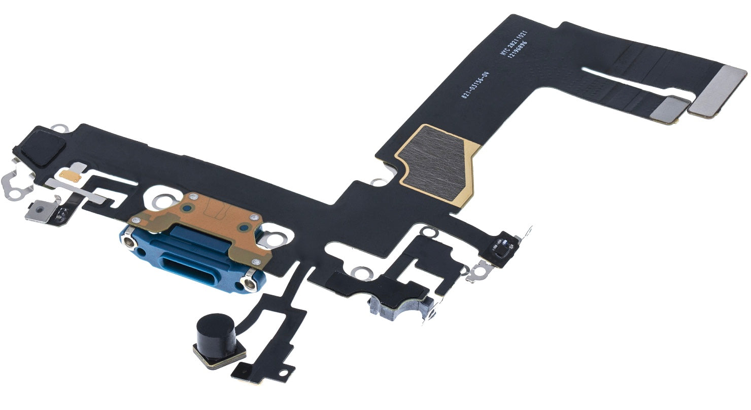 Charging Port Flex Cable Compatible with iPhone 13 Mini – Blue USB + Microphone Connector | A2628 A2630 A2629