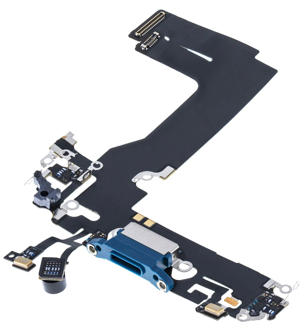 Charging Port Flex Cable Compatible with iPhone 13 Mini – Blue USB + Microphone Connector | A2628 A2630 A2629