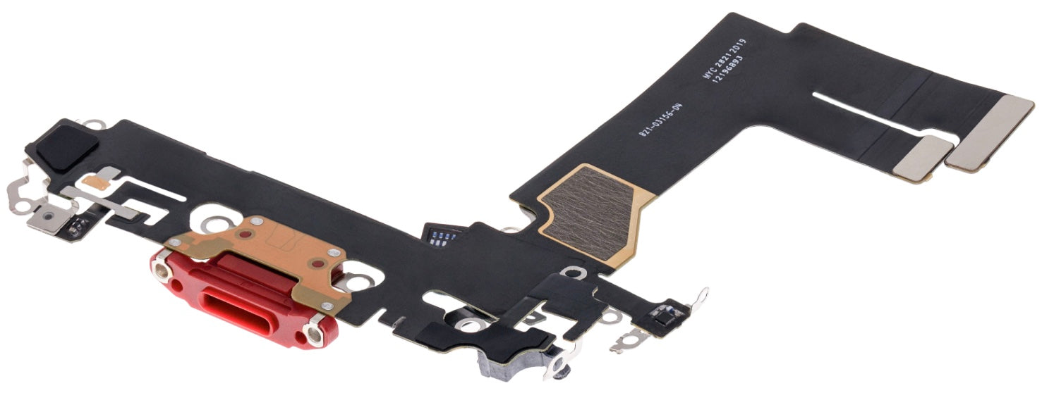 Charging Port Flex Cable Compatible with iPhone 13 Mini – Red USB + Microphone Connector | A2628 A2630 A2629