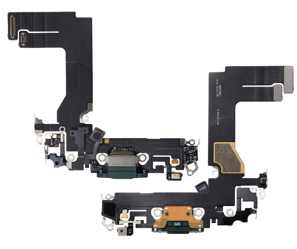Charging Port Flex Cable Compatible with iPhone 13 Mini – Green USB + Microphone Connector | A2628 A2630 A2629
