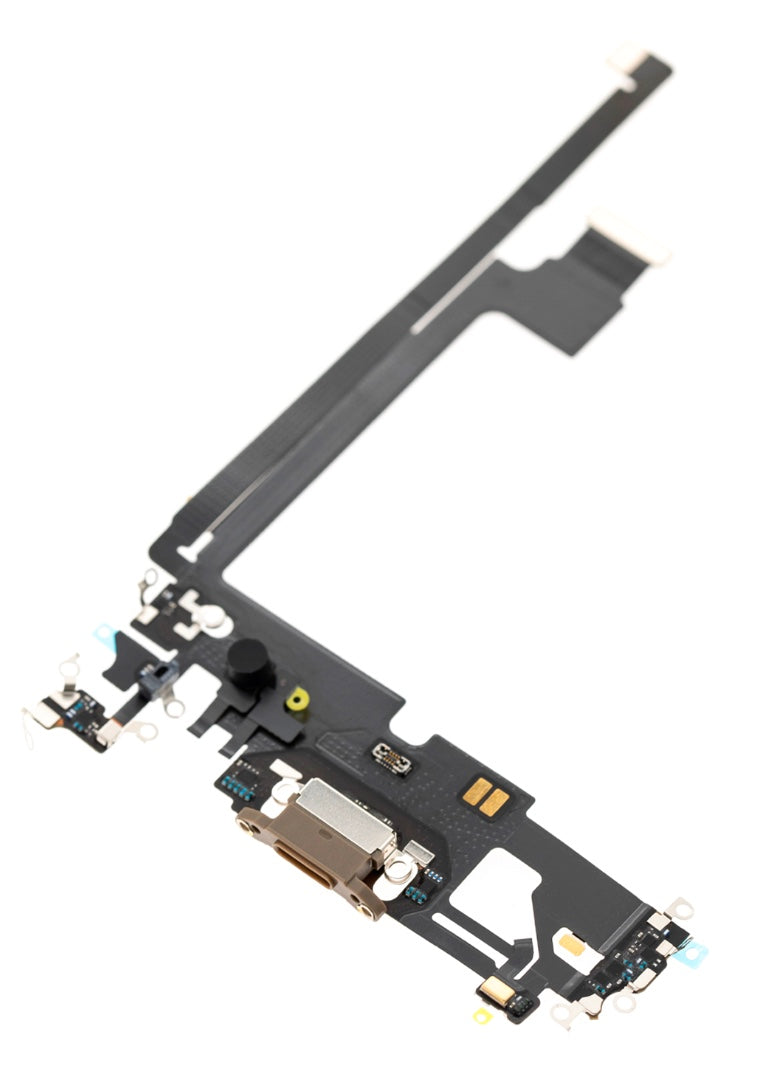 Charging Port Flex Cable Compatible with iPhone 12 Pro Max – Gold USB Connector with Microphone | A2342 A2410 A2411 A2412