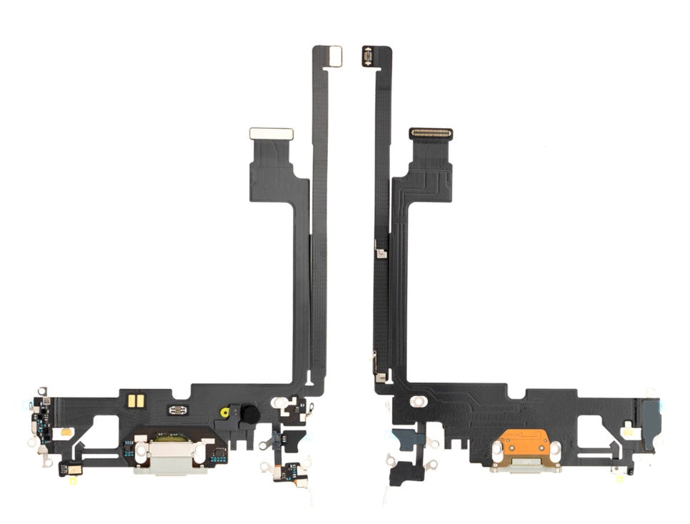 Charging Port Flex Cable Compatible with iPhone 12 Pro Max – Silver USB Connector with Microphone | A2342 A2410 A2411 A2412
