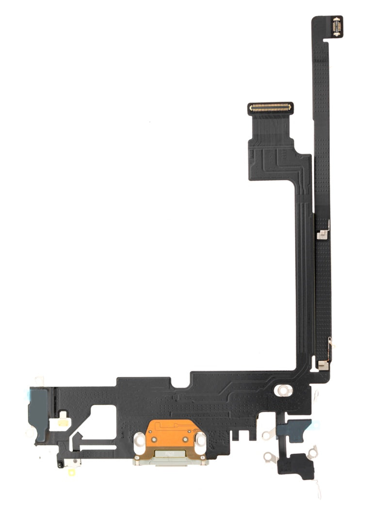 Charging Port Flex Cable Compatible with iPhone 12 Pro Max – Silver USB Connector with Microphone | A2342 A2410 A2411 A2412