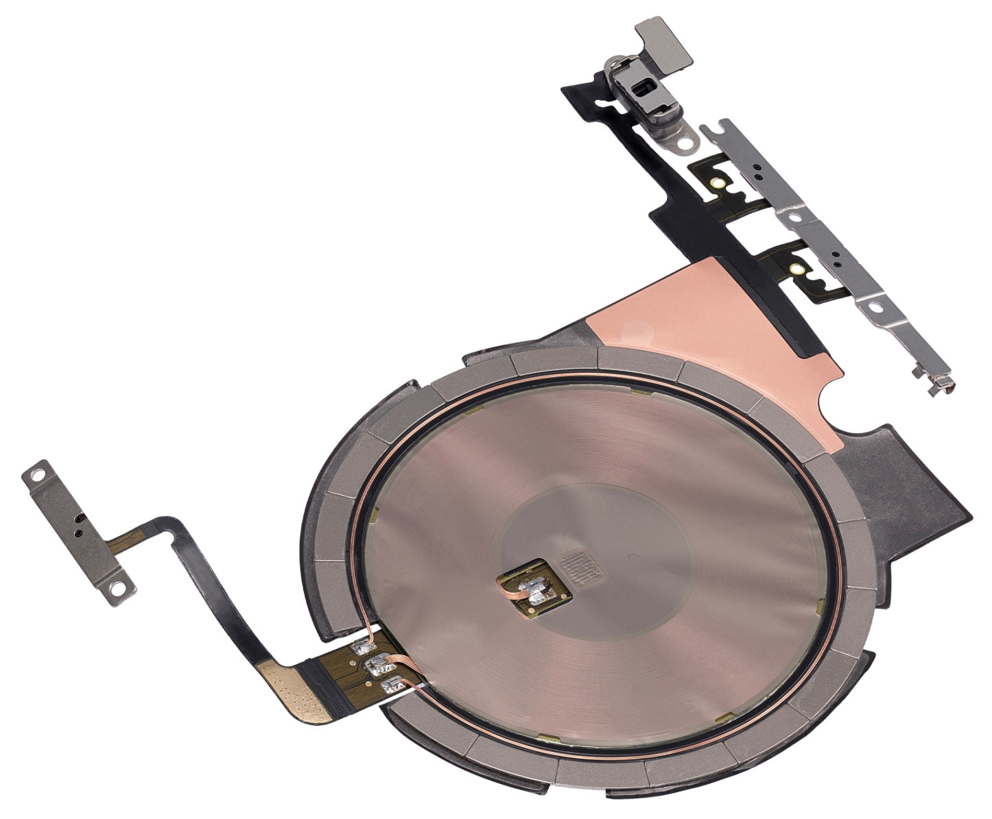 NFC with Power & Volume Flex Cable Compatible with iPhone 12 Pro Max – Wireless Coil + Side Button Strip | A2342 A2410 A2411 A2412