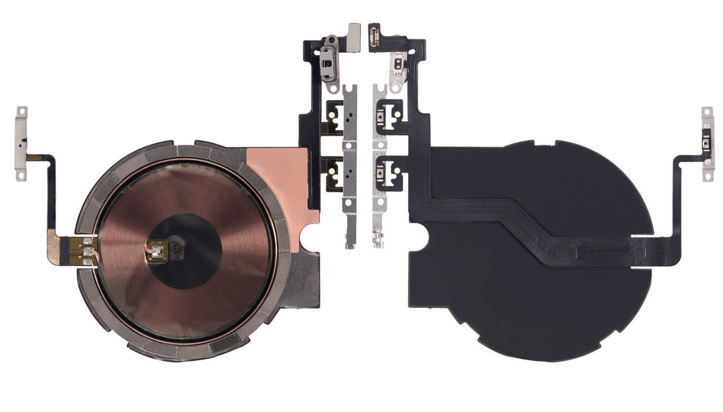 NFC with Power & Volume Flex Cable Compatible with iPhone 12 Pro Max – Wireless Coil + Side Button Strip | A2342 A2410 A2411 A2412