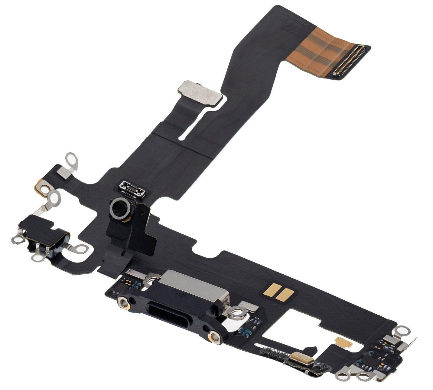 Charging Port Flex Cable Compatible with iPhone 12 Pro – Black USB Connector with Microphone | A2341 A2406 A2407 A2408