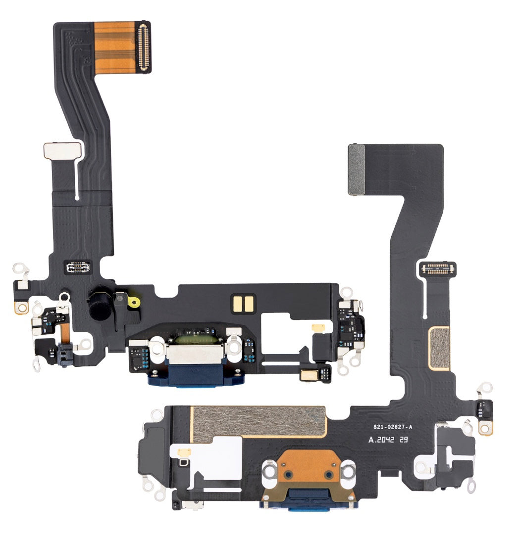 Charging Port Flex Cable Compatible with iPhone 12 – Blue USB Connector with Microphone | A2172 A2402 A2403 A2404