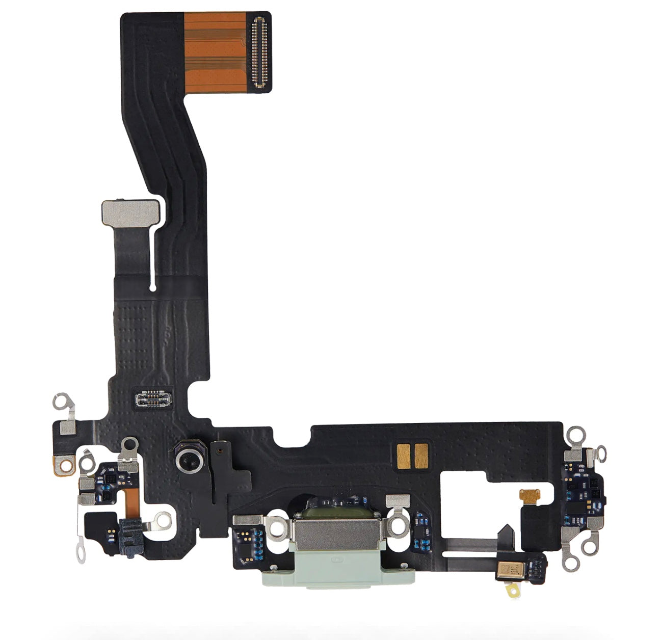 Charging Port Flex Cable Compatible with iPhone 12 Pro – Silver USB Connector with Microphone | A2341 A2406 A2407 A2408