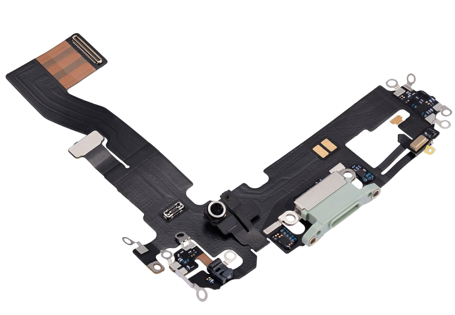 Charging Port Flex Cable Compatible with iPhone 12 Pro – Silver USB Connector with Microphone | A2341 A2406 A2407 A2408