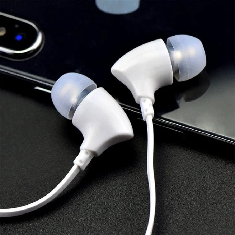 Wired Earphones with Function Buttons | 3.5mm Jack | 10mm Drivers | Tangle-Free Flat Cable