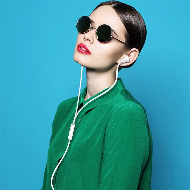 Wired Earphones with Function Buttons | 3.5mm Jack | 10mm Drivers | Tangle-Free Flat Cable