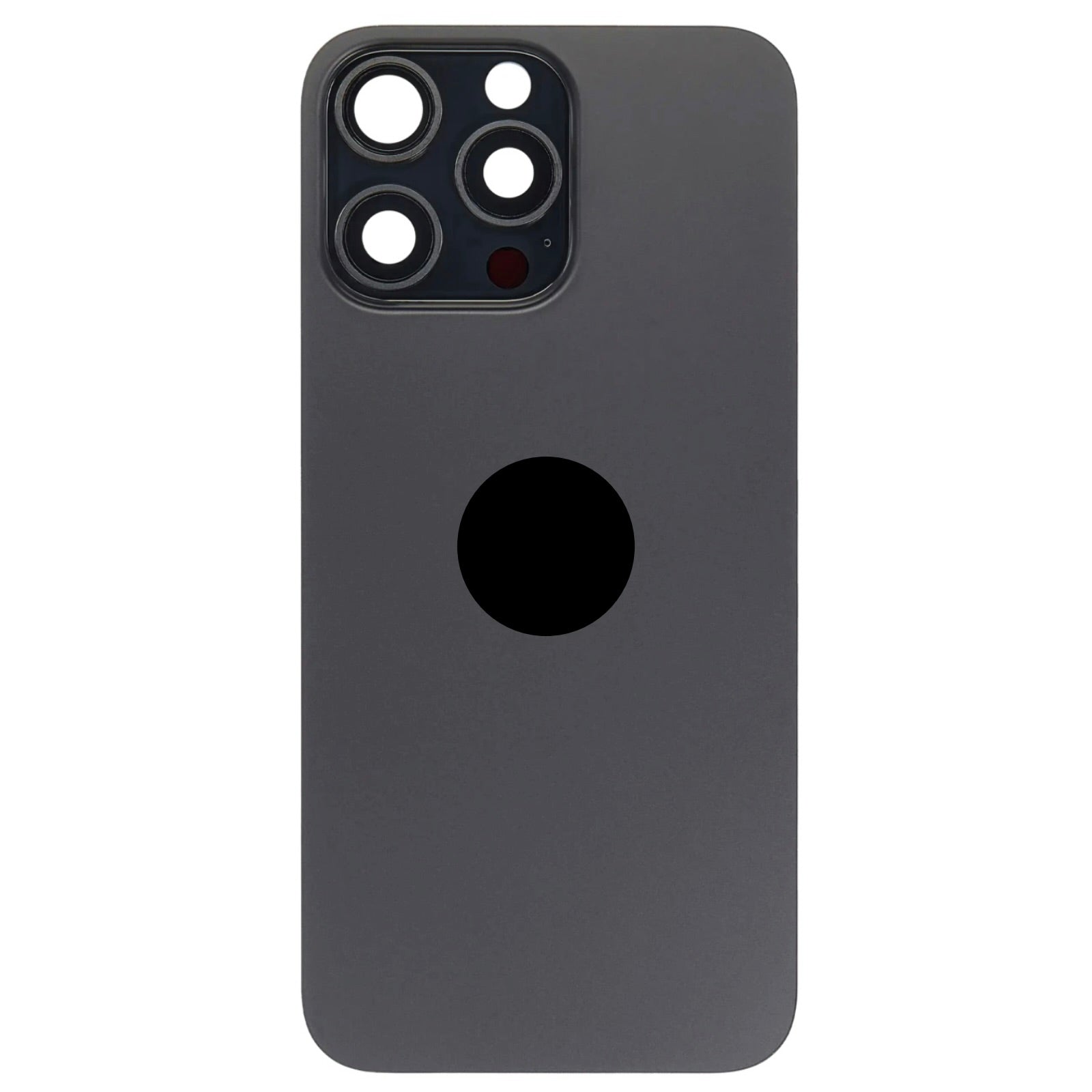 Magnetic Back Glass Housing with Steel Plate – Compatible with iPhone 15 Pro Max – Titanium Black