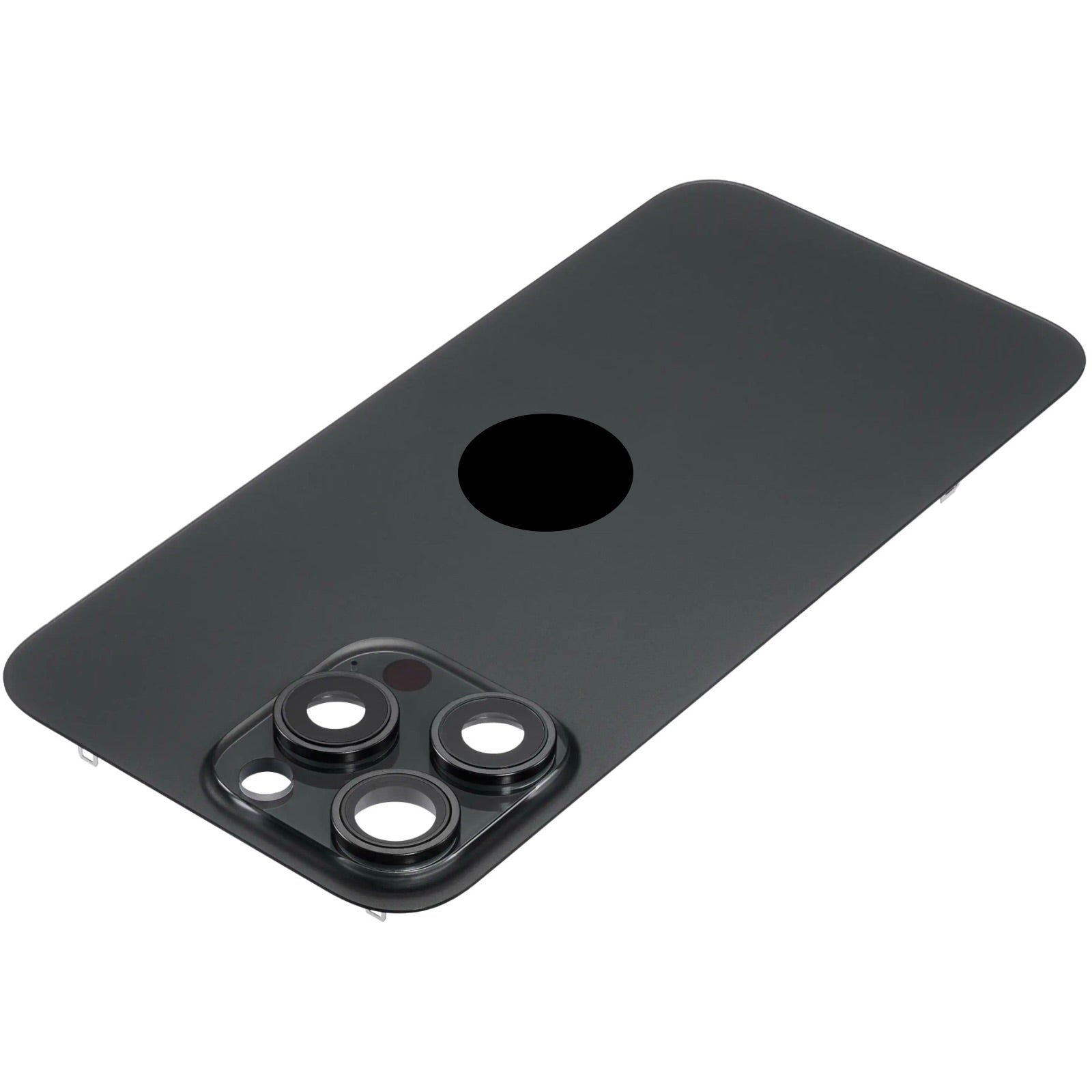 Magnetic Back Glass Housing with Steel Plate – Compatible with iPhone 15 Pro Max – Titanium Black