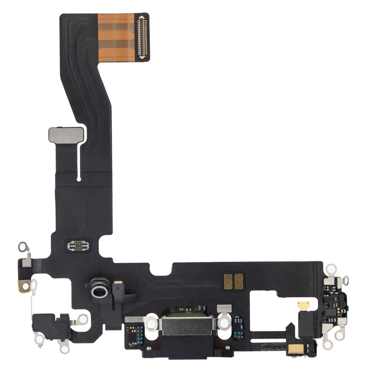 Charging Port Flex Cable Compatible with iPhone 12 – Black USB Connector with Microphone | A2172 A2402 A2403 A2404