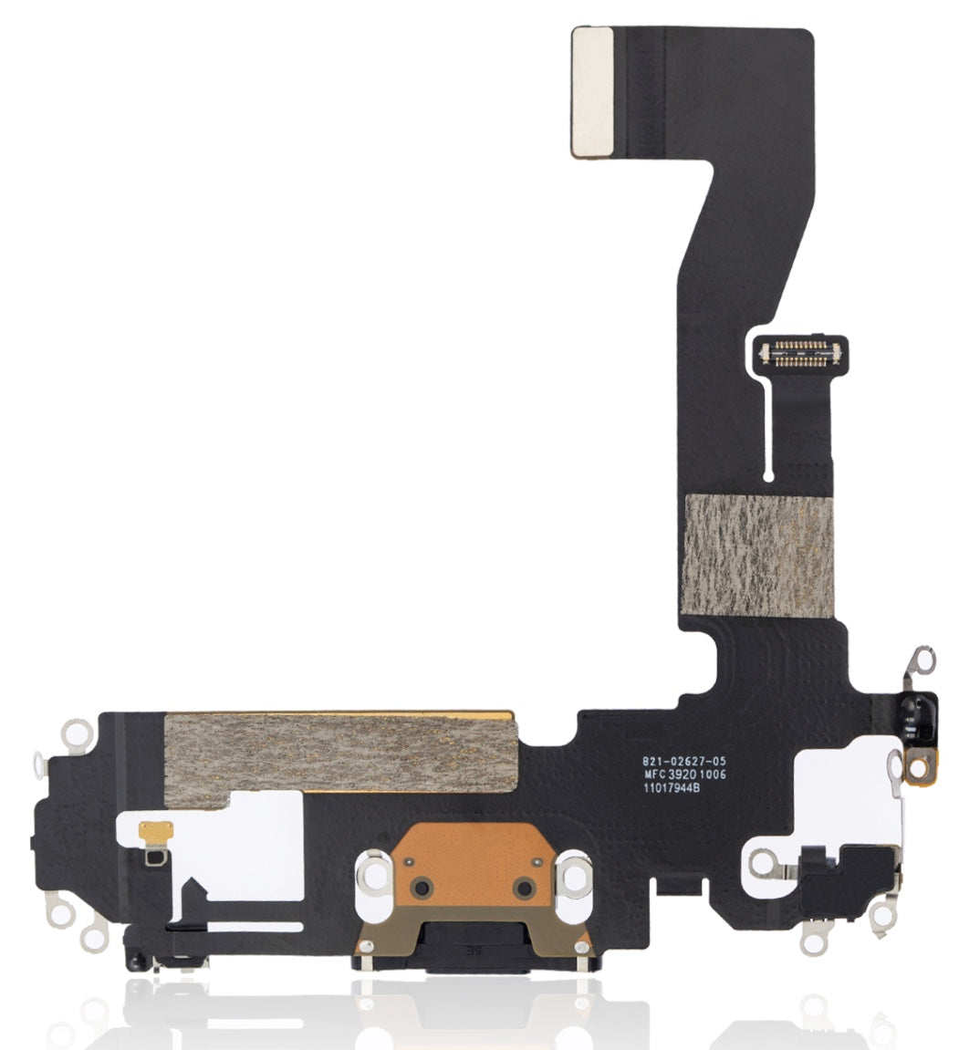 Charging Port Flex Cable Compatible with iPhone 12 – Black USB Connector with Microphone | A2172 A2402 A2403 A2404