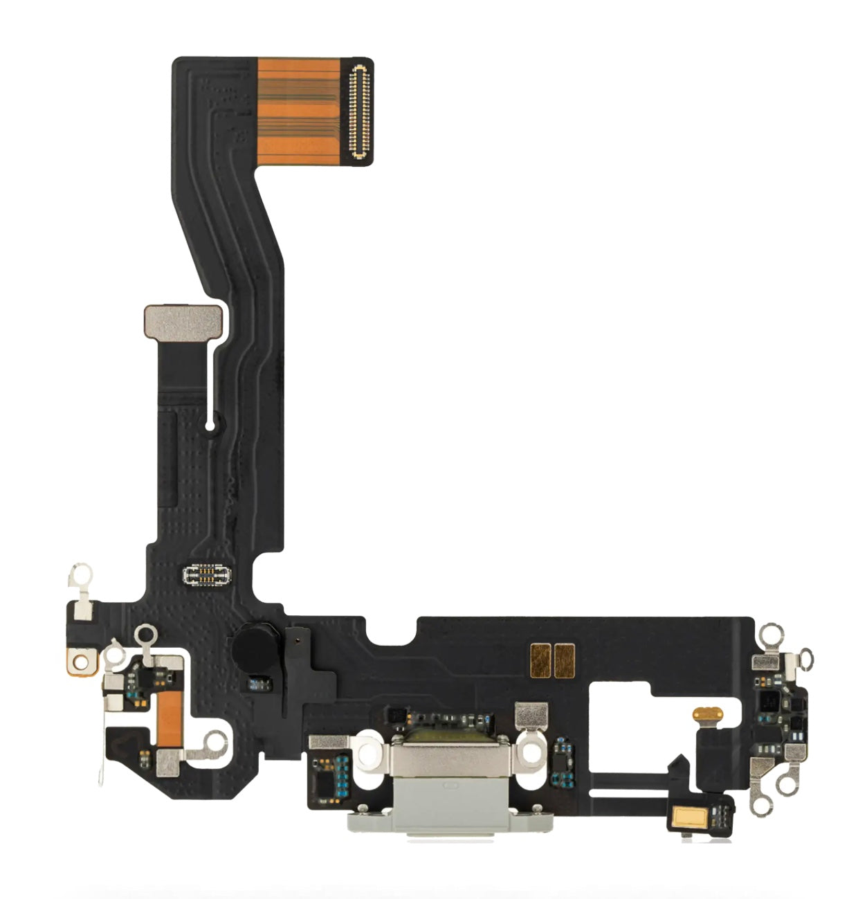 Charging Port Flex Cable Compatible with iPhone 12 – White USB Connector with Microphone | A2172 A2402 A2403 A2404