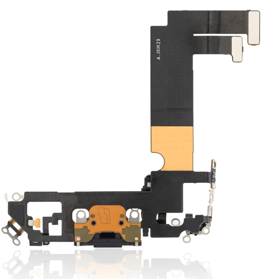 Charging Port Flex Cable Compatible with iPhone 12 Mini – Black USB Connector with Microphone | A2176 A2398 A2399 A2400