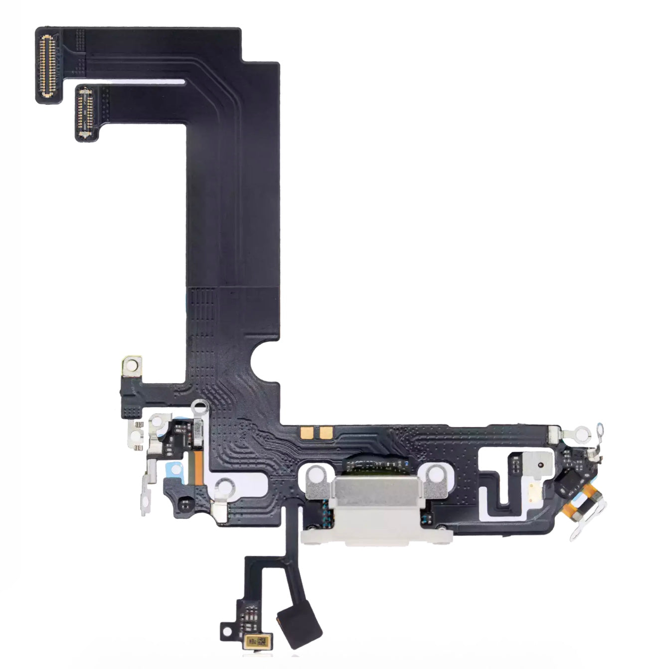 Charging Port Flex Cable Compatible with iPhone 12 Mini – White USB Connector with Microphone | A2176 A2398 A2399 A2400
