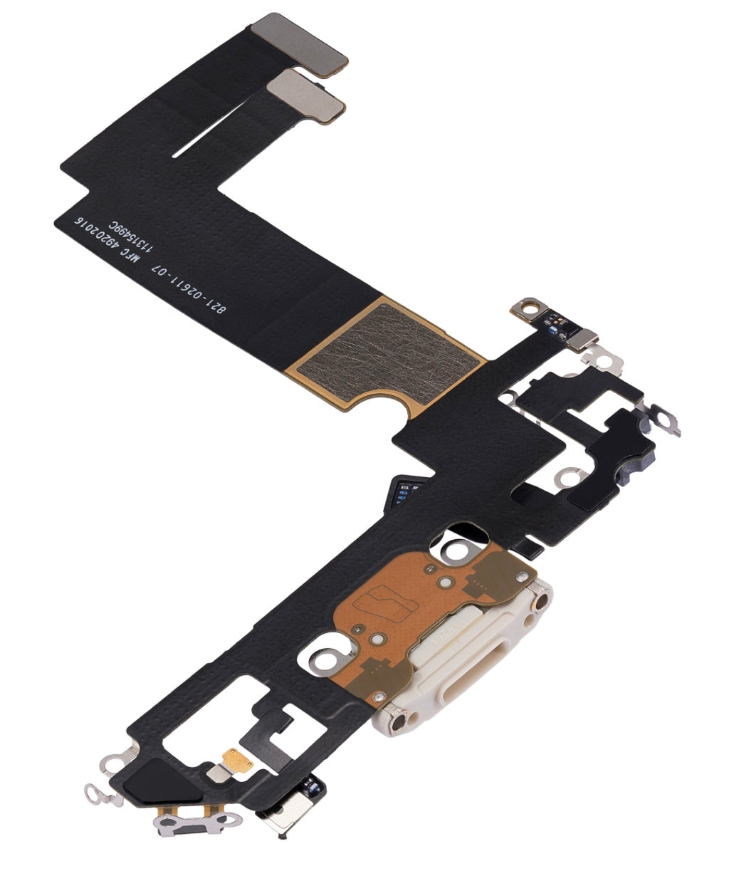 Charging Port Flex Cable Compatible with iPhone 12 Mini – White USB Connector with Microphone | A2176 A2398 A2399 A2400