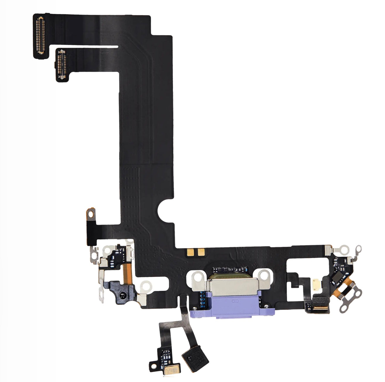 Charging Port Flex Cable Compatible with iPhone 12 Mini – Purple USB Connector with Microphone | A2176 A2398 A2399 A2400