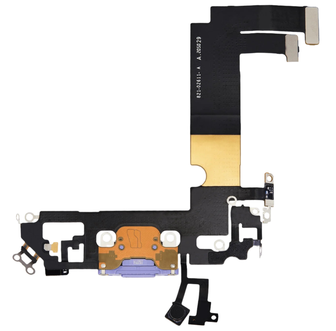 Charging Port Flex Cable Compatible with iPhone 12 Mini – Purple USB Connector with Microphone | A2176 A2398 A2399 A2400