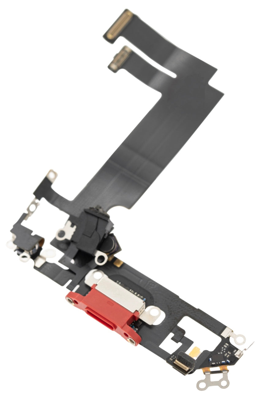 Charging Port Flex Cable Compatible with iPhone 12 Mini – Red USB Connector with Microphone | A2176 A2398 A2399 A2400