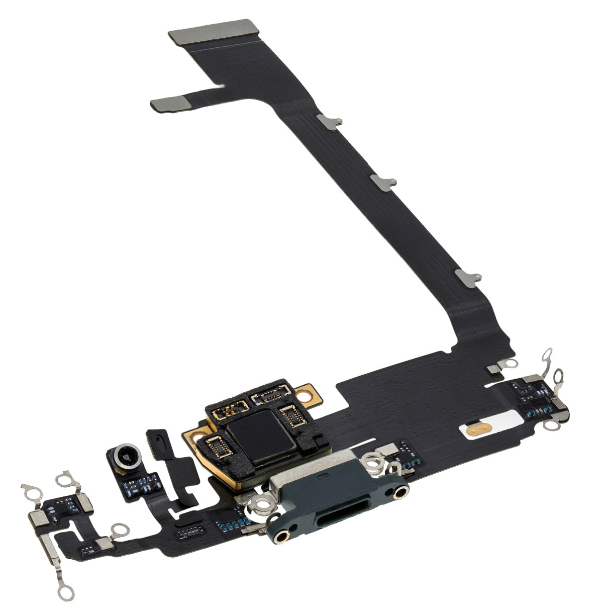 Charging Port Flex Cable Sub Board Compatible with iPhone 11 Pro Max – Green USB Connector with Microphone | A2161 A2218 A2220