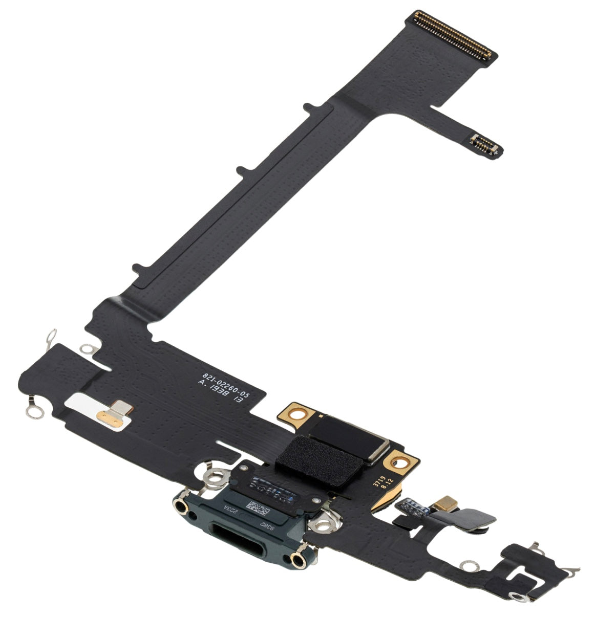 Charging Port Flex Cable Sub Board Compatible with iPhone 11 Pro Max – Green USB Connector with Microphone | A2161 A2218 A2220