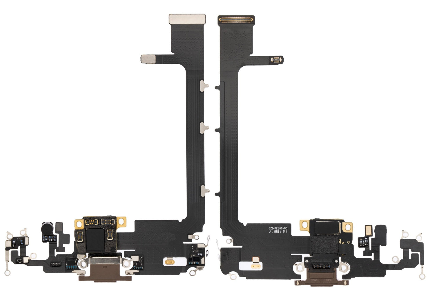 Charging Port Flex Cable Sub Board Compatible with iPhone 11 Pro Max – Gold USB Connector with Microphone | A2161 A2218 A2220